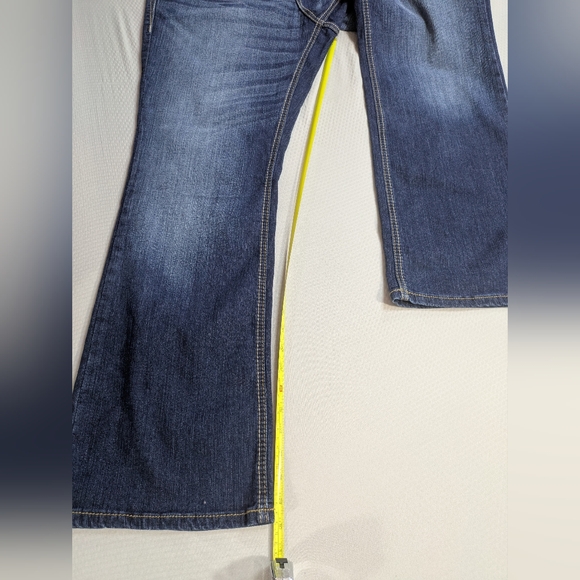 Ariat Real Jeans 33s Perfect Rise Boot Stretch Western Denim Bootcut Flare - Picture 3 of 12